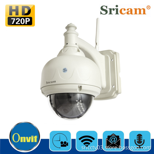 Factory Sricam SP015 HD720P h.264CMOS 1.0MP Plug and play outdoor waterproof p2p PT ip camera